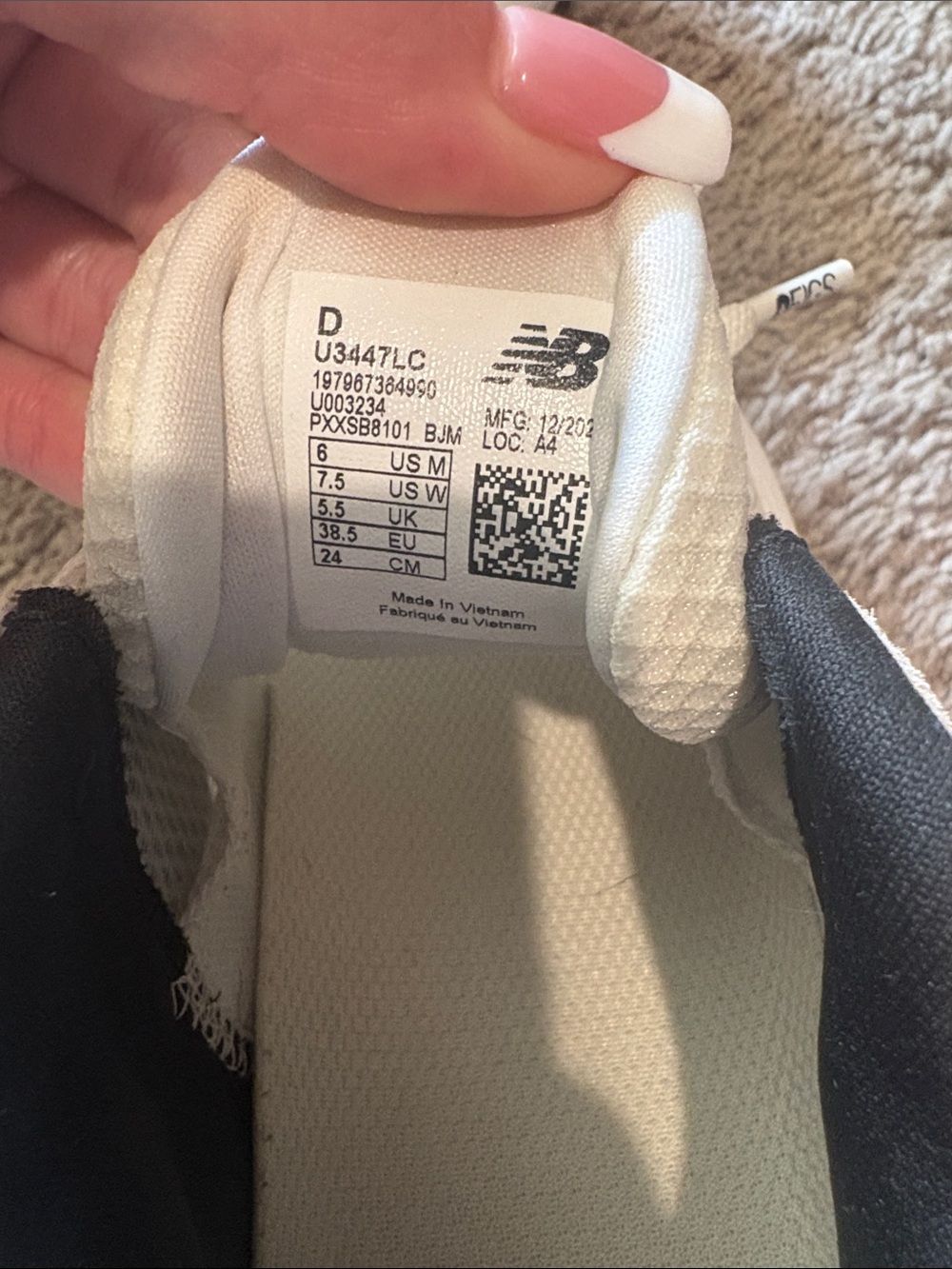 Figs New Balance 3447 White & Black Sneakers - Picture 2 of 2